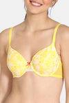 Zivame Rhapsody Of Blue Padded Wired 3/4th Coverage T-Shirt Bra - Minion Yellow — thumbnail 4