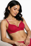 Zivame Twilight Thistle Padded Wired 3/4Th Coverage T-Shirt Bra - Cerise — thumbnail 1