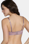 Zivame Celeste & Rose Padded Wired 3/4Th Coverage Strapless Bra - Elderberry — thumbnail 4