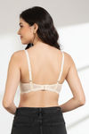 Zivame Dreamcatcher Padded Non Wired Medium Coverage Lace Bra - Ecru — thumbnail 2