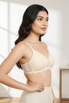 Zivame Dreamcatcher Padded Non Wired Medium Coverage Lace Bra - Ecru — thumbnail 3