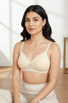 Zivame Dreamcatcher Padded Non Wired Medium Coverage Lace Bra - Ecru — thumbnail 4
