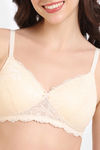 Zivame Dreamcatcher Padded Non Wired Medium Coverage Lace Bra - Ecru — thumbnail 5