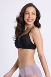 Zivame Shimmering Secrets Padded Non Wired 3/4Th Coverage T-Shirt Bra - Black — thumbnail 3