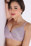 Zivame Shimmering Secrets Padded Non Wired 3/4Th Coverage T-Shirt Bra - Elderberry — thumbnail 4