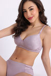 Zivame Shimmering Secrets Padded Non Wired 3/4Th Coverage T-Shirt Bra - Elderberry — thumbnail 5