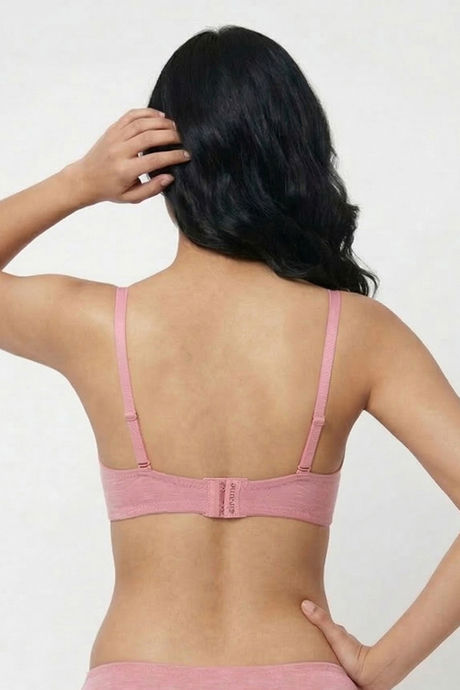 Zivame Lace Melange Padded Wired 3/4th Coverage Tshirt Bra - Pink — image 3