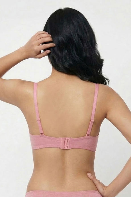 Zivame Lace Melange Padded Non Wired 3/4th Coverage Tshirt Bra - Pink — image 2