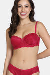 Zivame Forever Yours Padded High Wired 3/4th Coverage Strapless Bra - Cerise — thumbnail 4