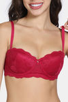 Zivame Forever Yours Padded High Wired 3/4th Coverage Strapless Bra - Cerise — thumbnail 5