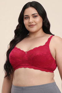 Zivame Forever Yours True Curv Double Layered Non Wired Full Coverage Super Support Bra - Cerise — thumbnail 2