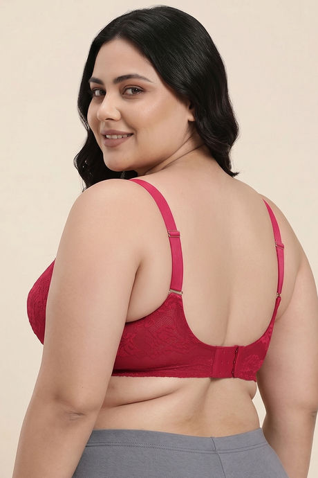 Zivame Forever Yours True Curv Double Layered Non Wired Full Coverage Super Support Bra - Cerise — image 3