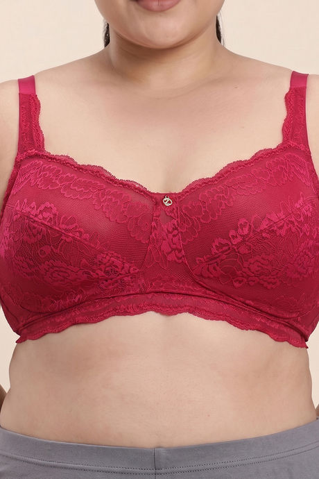 Zivame Forever Yours True Curv Double Layered Non Wired Full Coverage Super Support Bra - Cerise — image 5