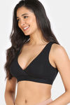 Zivame Double Layered Non Wired 3/4Th Coverage Bralette - Anthracite — thumbnail 3