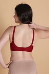 Zivame Freeform Padded Non Wired 3/4th Coverage Tshirt Bra - Red — thumbnail 3