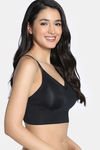 Zivame Freeform Padded Non Wired 3/4Th Coverage Bralette - Black — thumbnail 3