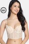 Zivame Padded Wired Medium Coverage Corset - Roebuck — thumbnail 1