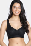 Zivame Freeform Padded Non Wired 3/4Th Coverage Lace Bra - Black — thumbnail 2