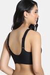 Zivame Freeform Padded Non Wired 3/4Th Coverage Lace Bra - Black — thumbnail 3