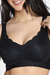 Zivame Freeform Padded Non Wired 3/4Th Coverage Lace Bra - Black — thumbnail 5