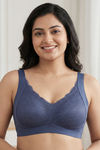 Zivame Freeform Padded Non Wired 3/4th Coverage Lace Bra - Blue — thumbnail 2