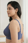 Zivame Freeform Padded Non Wired 3/4th Coverage Lace Bra - Blue — thumbnail 4