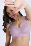 Zivame Freeform Padded Non Wired 3/4th Coverage Lace Bra - Elderberry — thumbnail 2
