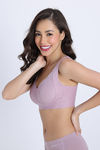 Zivame Freeform Padded Non Wired 3/4th Coverage Lace Bra - Elderberry — thumbnail 4