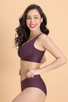 Zivame Freeform Padded Non Wired 3/4th Coverage Lace Bra - Fig — thumbnail 3