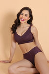 Zivame Freeform Padded Non Wired 3/4th Coverage Lace Bra - Fig — thumbnail 6