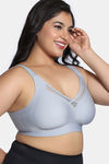 Zivame Freeform True Curv Padded Non Wired Full Coverage T-Shirt Bra - Blue — thumbnail 3