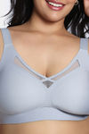 Zivame Freeform True Curv Padded Non Wired Full Coverage T-Shirt Bra - Blue — thumbnail 4