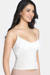 Zivame Bra Top With Inbuilt Cups - White — thumbnail 3