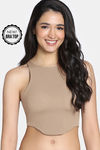 Zivame Bra Top With Inbuilt Cups - Brown — thumbnail 1