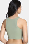 Zivame Bra Top With Inbuilt Cups - Olive — thumbnail 3