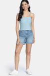 Zivame Bra Top With Inbuilt Cups - Blue — thumbnail 2