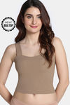 Zivame Bra Top With Inbuilt Cups - Brown — thumbnail 1