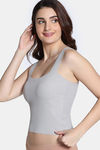 Zivame Bra Top With Inbuilt Cups - Grey — thumbnail 3