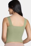 Zivame Bra Top With Inbuilt Cups - Olive — thumbnail 3