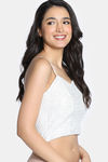 Zivame Bra Top With Inbuilt Cups - White — thumbnail 3