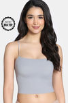 Zivame Bra Top With Inbuilt Cups - Grey — thumbnail 1