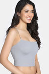 Zivame Bra Top With Inbuilt Cups - Grey — thumbnail 4