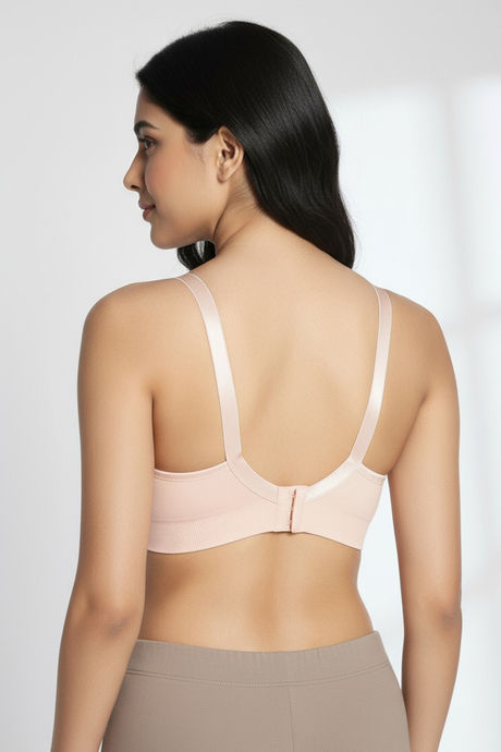 Zivame Unbound Maternity Padded Non Wired 3/4Th Coverage Seamless Nursing Bra - Pink — image 2