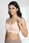 Zivame Unbound Maternity Padded Non Wired 3/4Th Coverage Seamless Nursing Bra - Pink — thumbnail 4