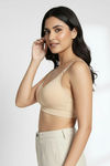 Zivame Unbound Maternity Padded Non Wired 3/4Th Coverage Seamless Nursing Bra - Skin — thumbnail 4
