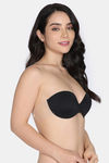 Zivame Padded Non Wired Low Coverage Stick-On Bra - Black — thumbnail 2