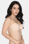 Zivame Padded Non Wired Low Coverage Stick-On Bra - Skin — thumbnail 2