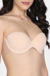 Zivame Padded Non Wired Low Coverage Stick-On Bra - Skin — thumbnail 4
