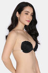 Zivame Padded Non Wired Low Coverage Stick-On Bra - Black — thumbnail 2