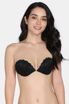 Zivame Padded Non Wired Low Coverage Stick-On Bra - Black — thumbnail 4